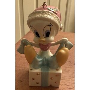Lenox Tweety Wraps Up The Holidays Looney Tunes Porcelain Ornament W/ Cert